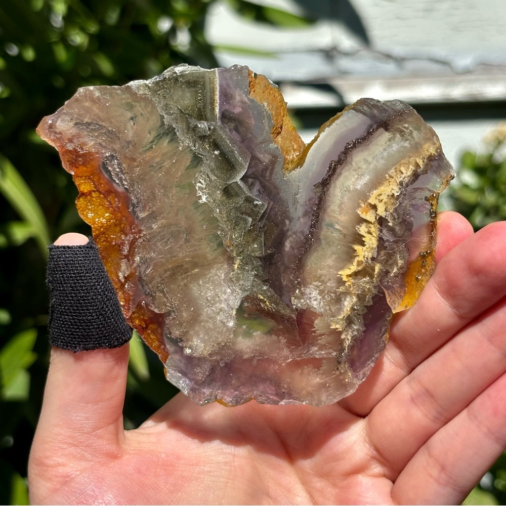 ✨Rare✨ Fluorite Slab w/ Barite, Pyrite & Jamesonite | Xianghualing, China
